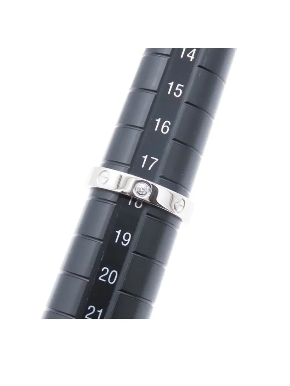 Cartier Mini Love Ring White Gold 18K Diamond 58